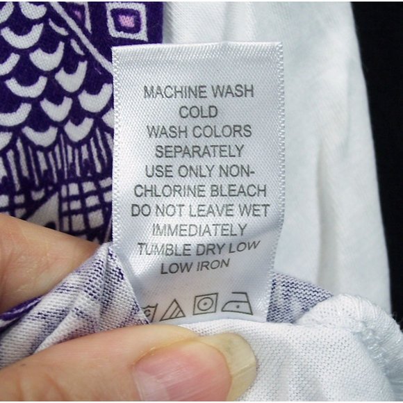 NEW Roaman's L-18/20 Handkerchief Hem Trapeze Tunic Tank Top Purple Lace Print - Picture 11 of 13